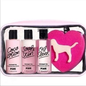 PINK Coconut Oil Travel Set